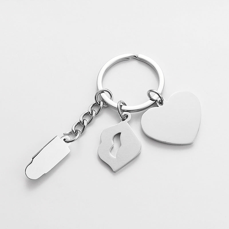 Wholesale 2023 Zinc Alloy Lips Heart Shape Key